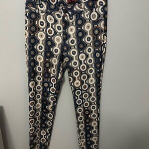 Retro Looking Geometric Patterned Pants‎ Size M